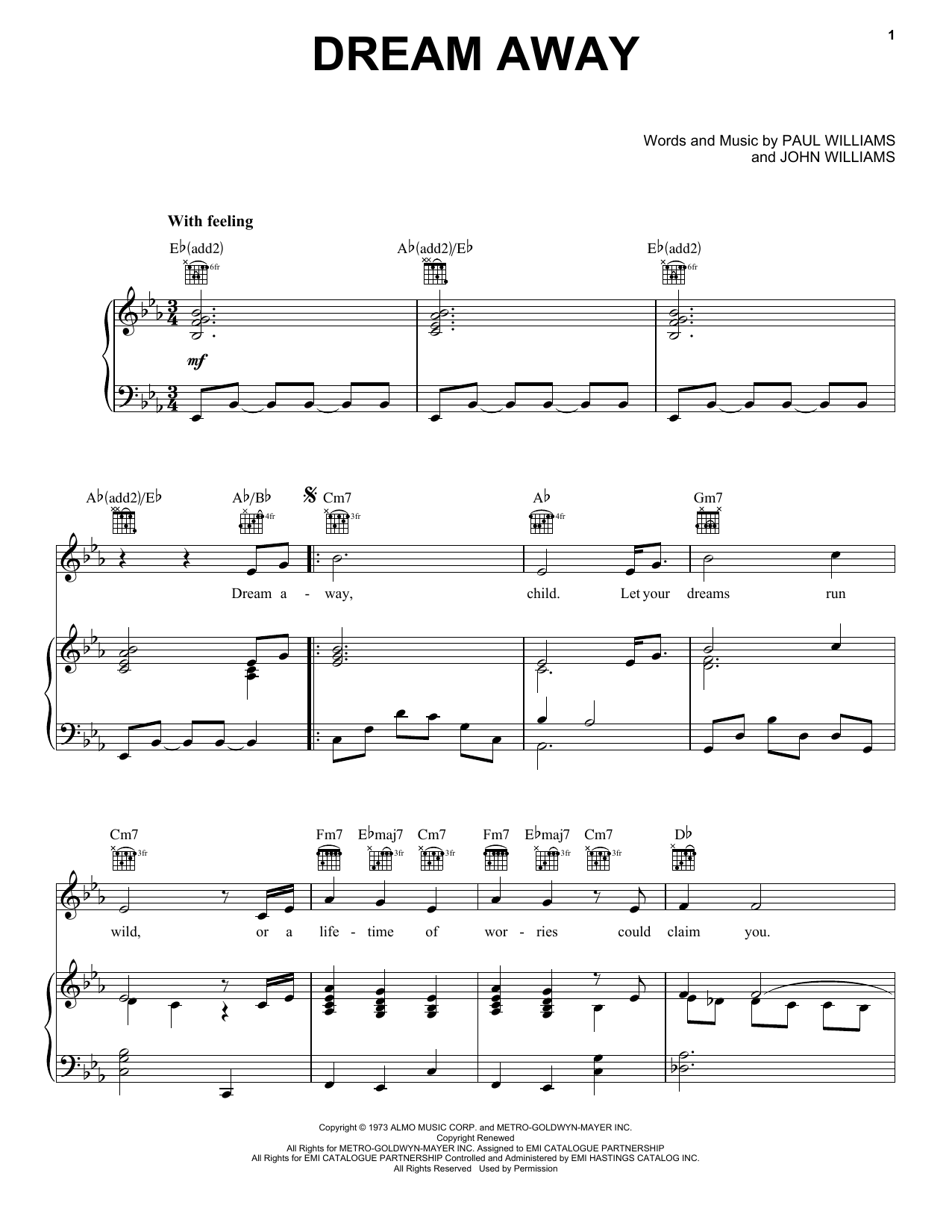 Frank Sinatra Dream Away sheet music notes and chords. Download Printable PDF.