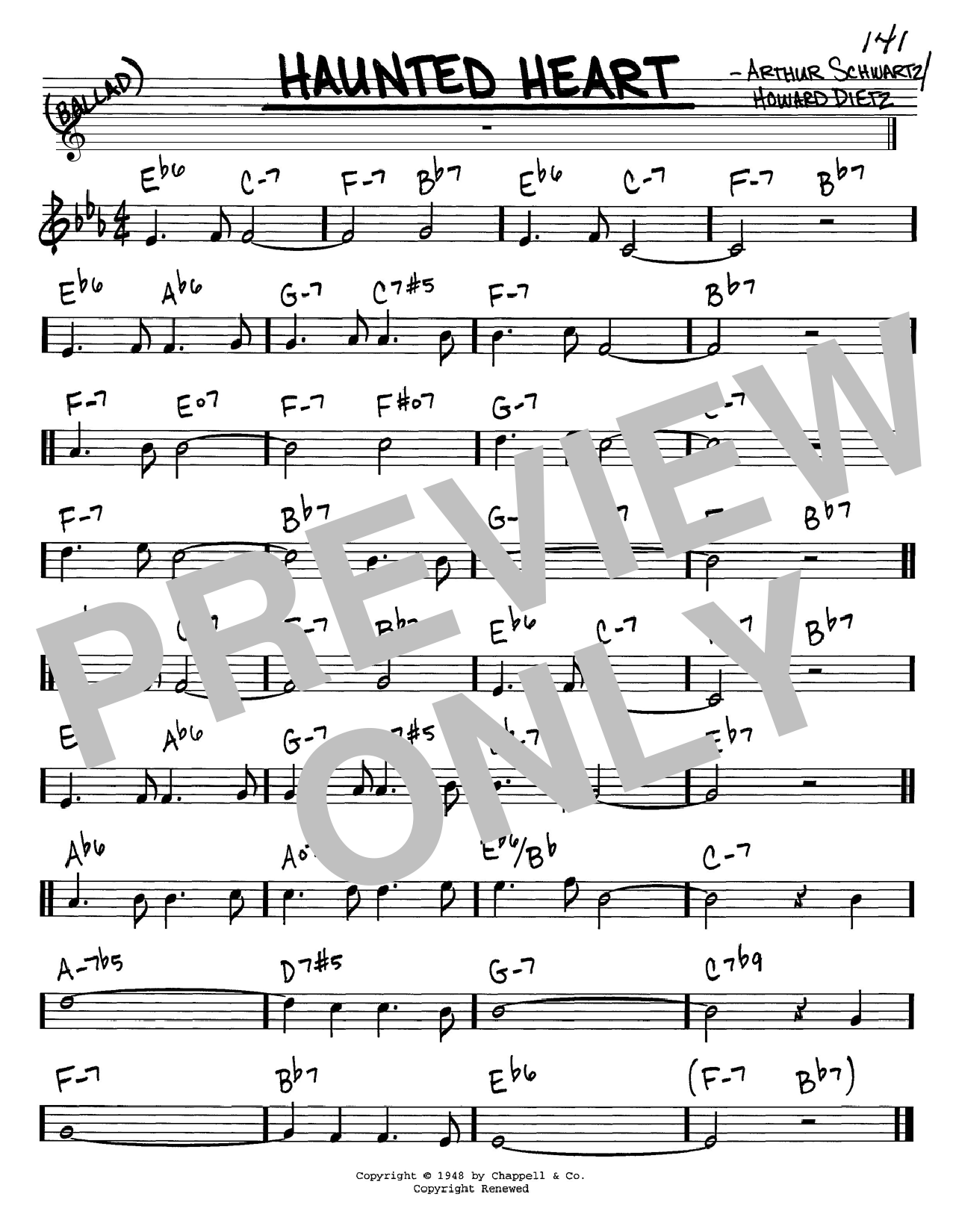 Frank Sinatra Haunted Heart sheet music notes and chords. Download Printable PDF.