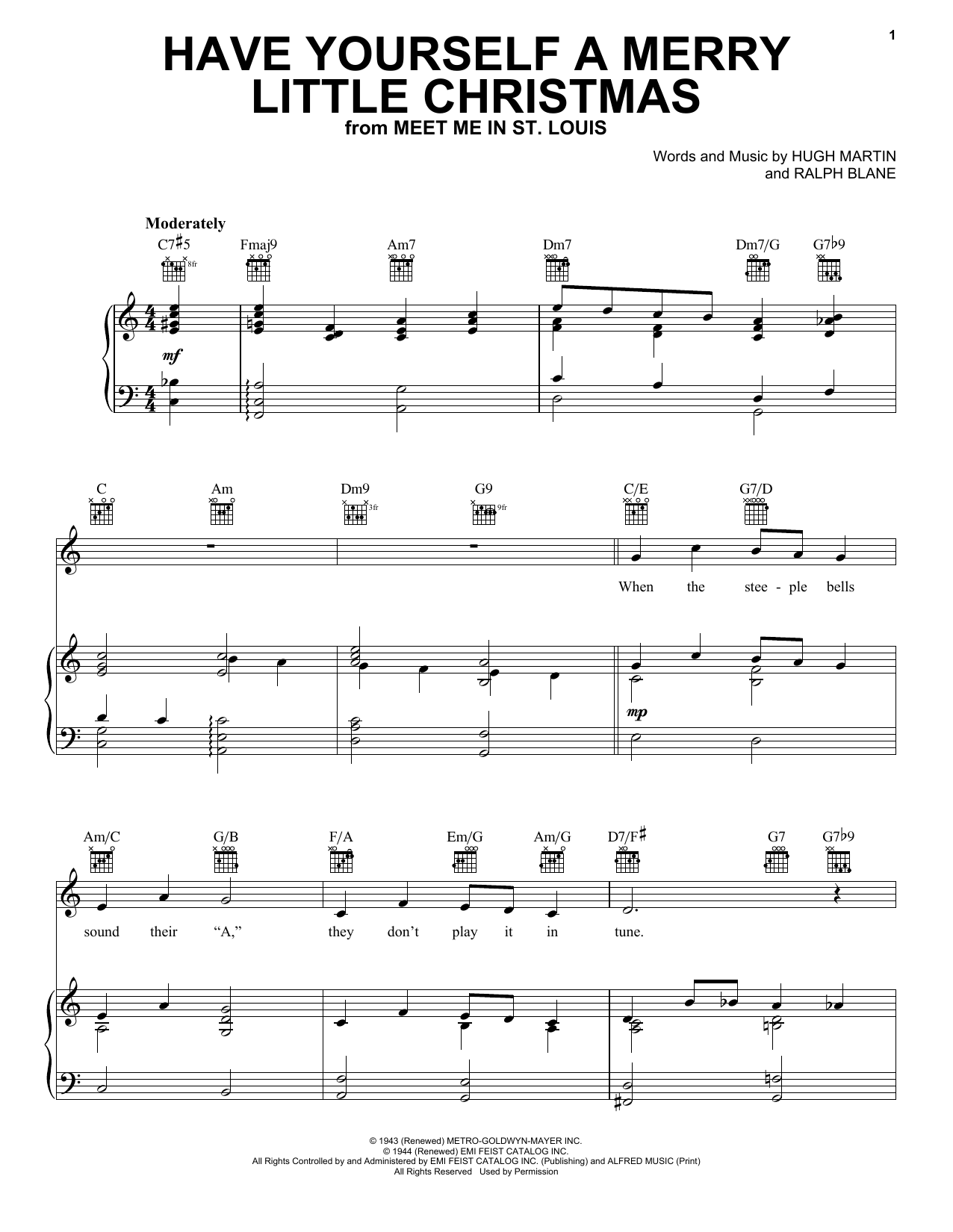 Frank Sinatra Have Yourself A Merry Little Christmas Sheet Music PDF 
