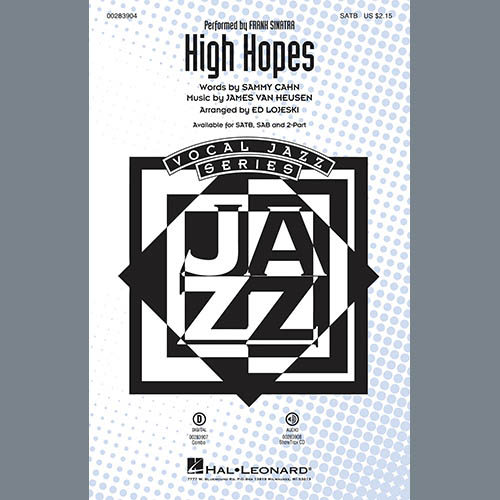 Frank Sinatra High Hopes Arr Ed Lojeski Sheet Music Pdf Notes Chords Jazz Score 2 Part 