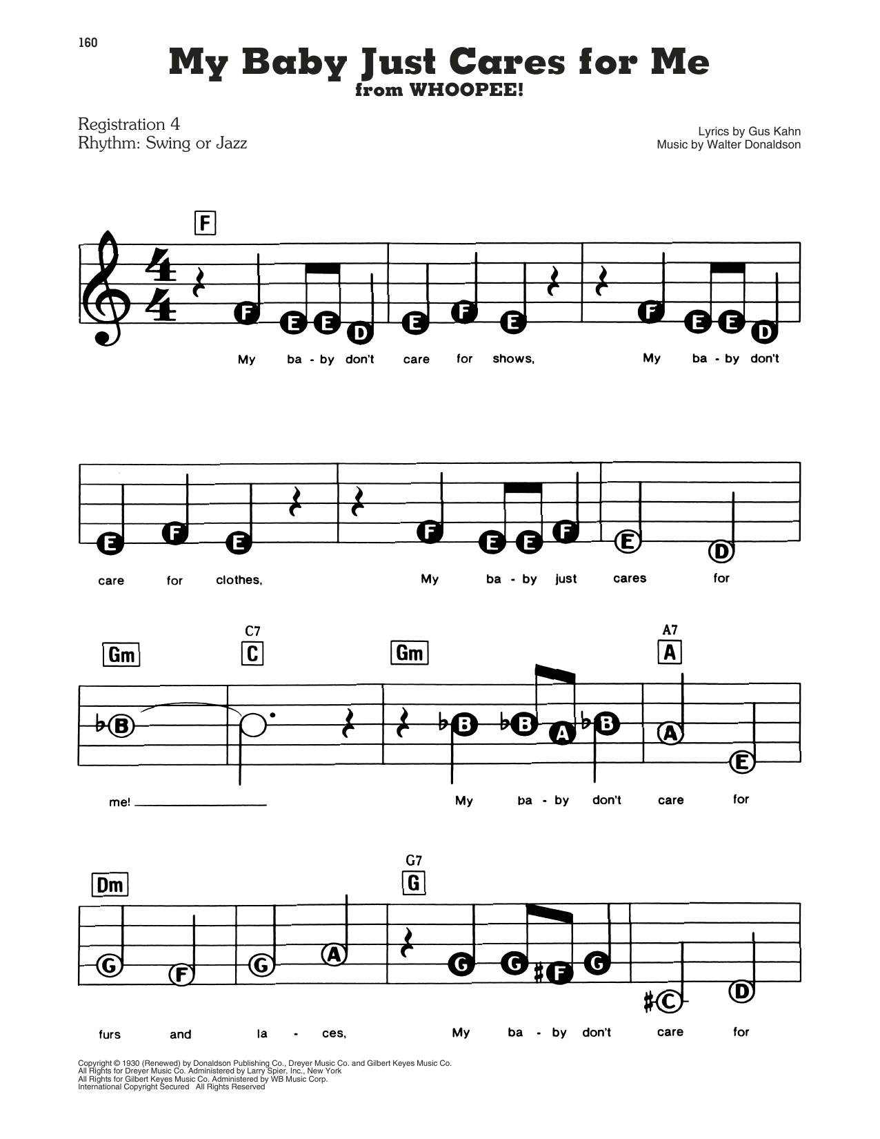 Frank Sinatra My Baby Just Cares For Me Sheet Music Pdf Notes Chords Jazz Score E Z Play Today Download Printable Sku
