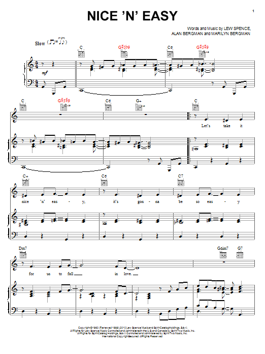 Frank Sinatra Nice 'n' Easy sheet music notes and chords. Download Printable PDF.