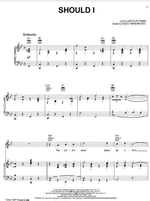 Frank Sinatra Should I sheet music notes and chords. Download Printable PDF.