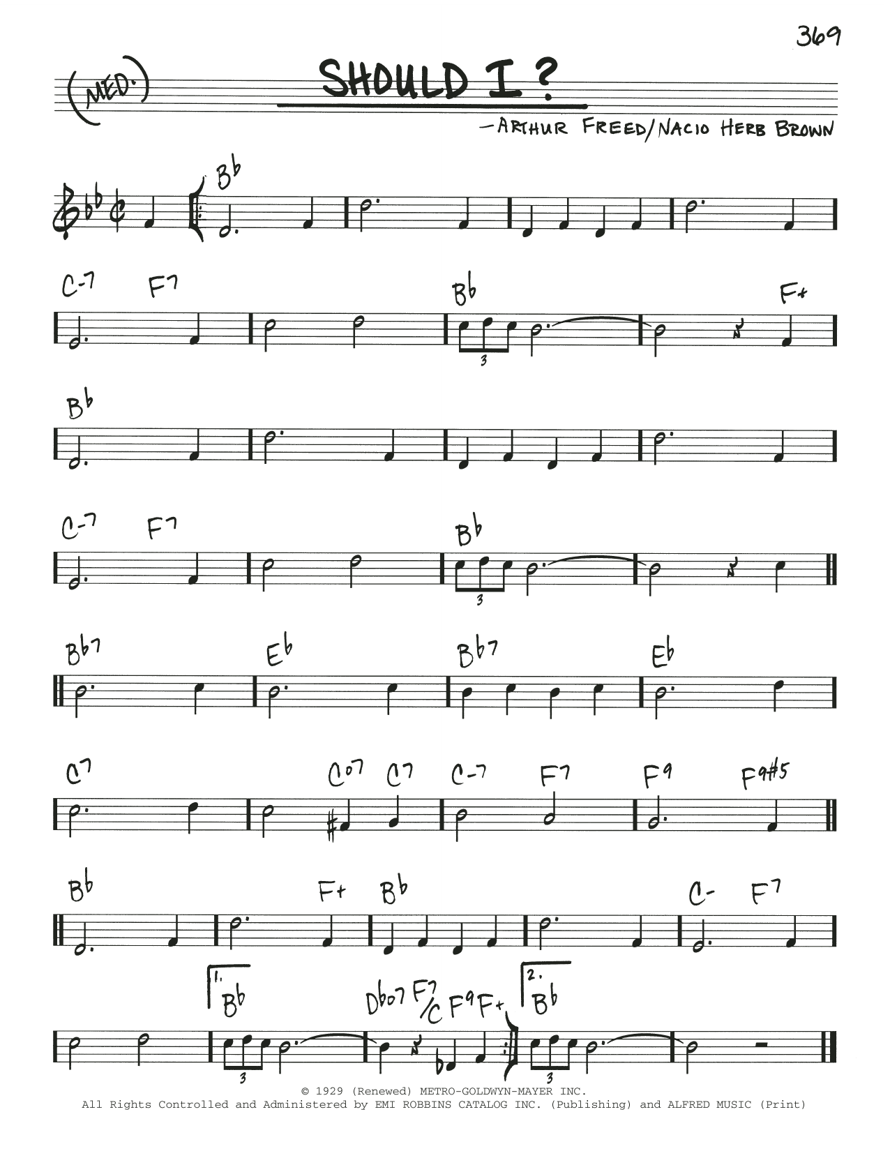 Frank Sinatra Should I? sheet music notes and chords. Download Printable PDF.