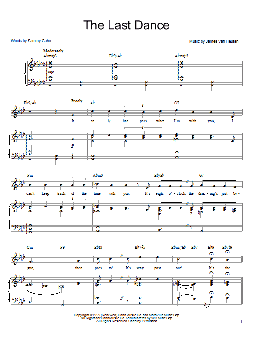 Learn to play Frank Sinatra The Last Dance sheet music for Piano, Vocal & Guitar (Right-Hand Melody) in minutes. Frank Sinatra The Last Dance sheet music notes and chords. Download Printable PDF.