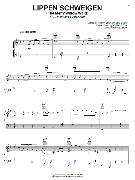 Learn to play Franz Lehar The Merry Widow Waltz sheet music for Lead Sheet / Fake Book in minutes. Franz Lehar The Merry Widow Waltz sheet music notes and chords. Download Printable PDF.