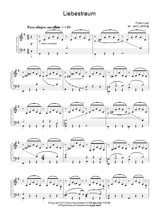 Franz Liszt Liebestraum No.3 (Dream Of Love) sheet music notes and chords. Download Printable PDF.