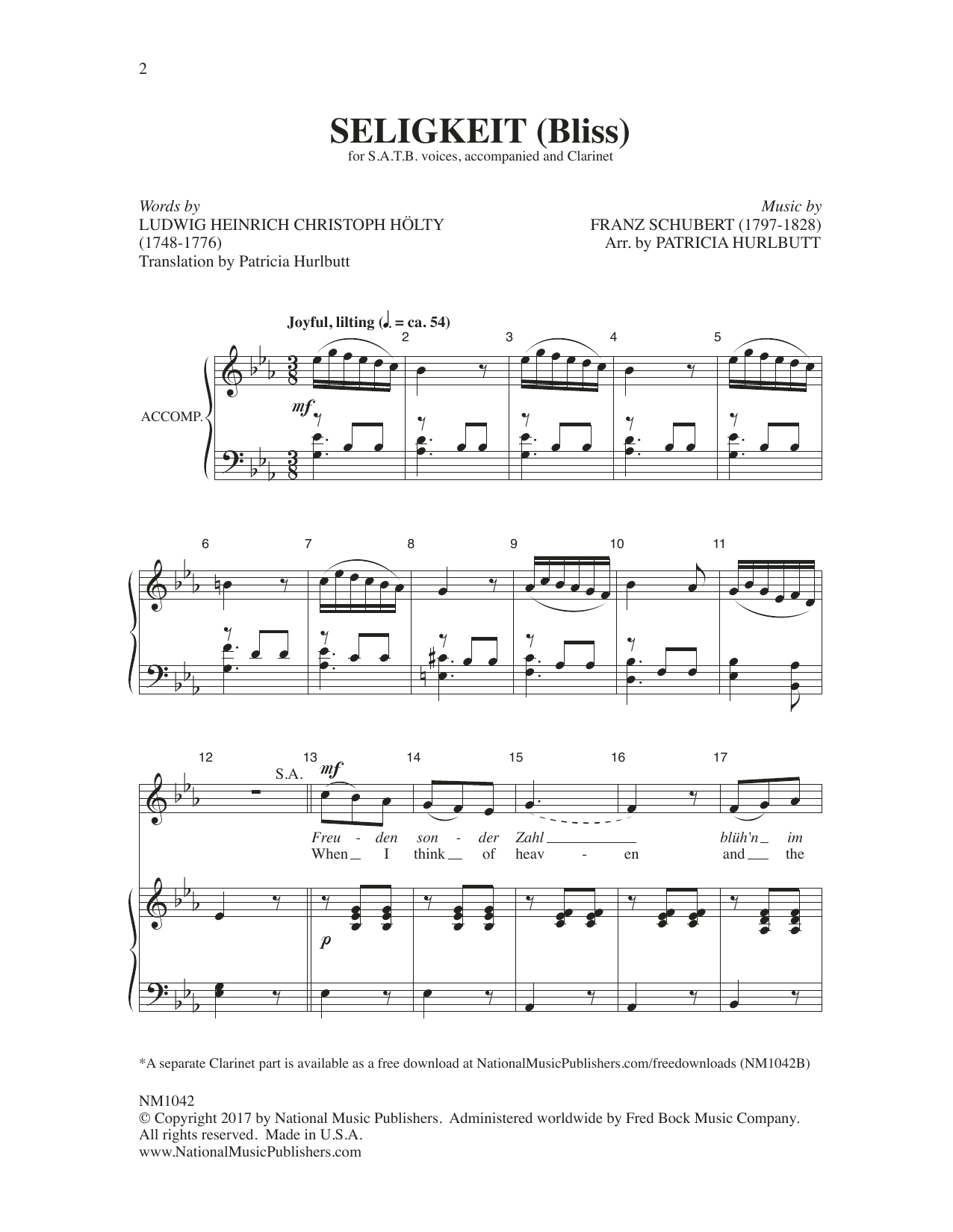 Franz Schubert Seligkeit (Bliss) sheet music notes and chords. Download Printable PDF.