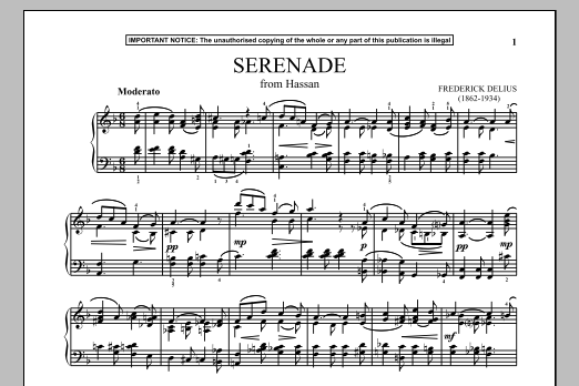 Learn to play Frederick Delius Hassan, Serenade sheet music for Piano Solo in minutes. Frederick Delius Hassan, Serenade sheet music notes and chords