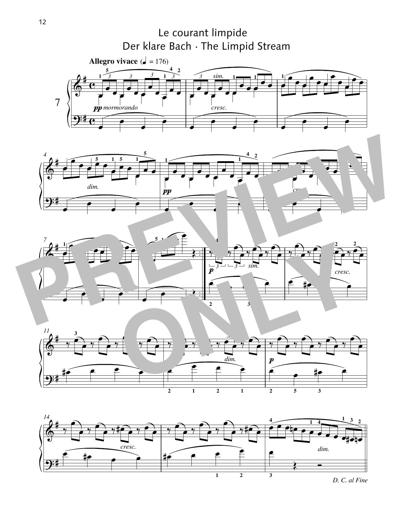 Friedrich Burgmuller The Limpid Stream sheet music notes and chords. Download Printable PDF.