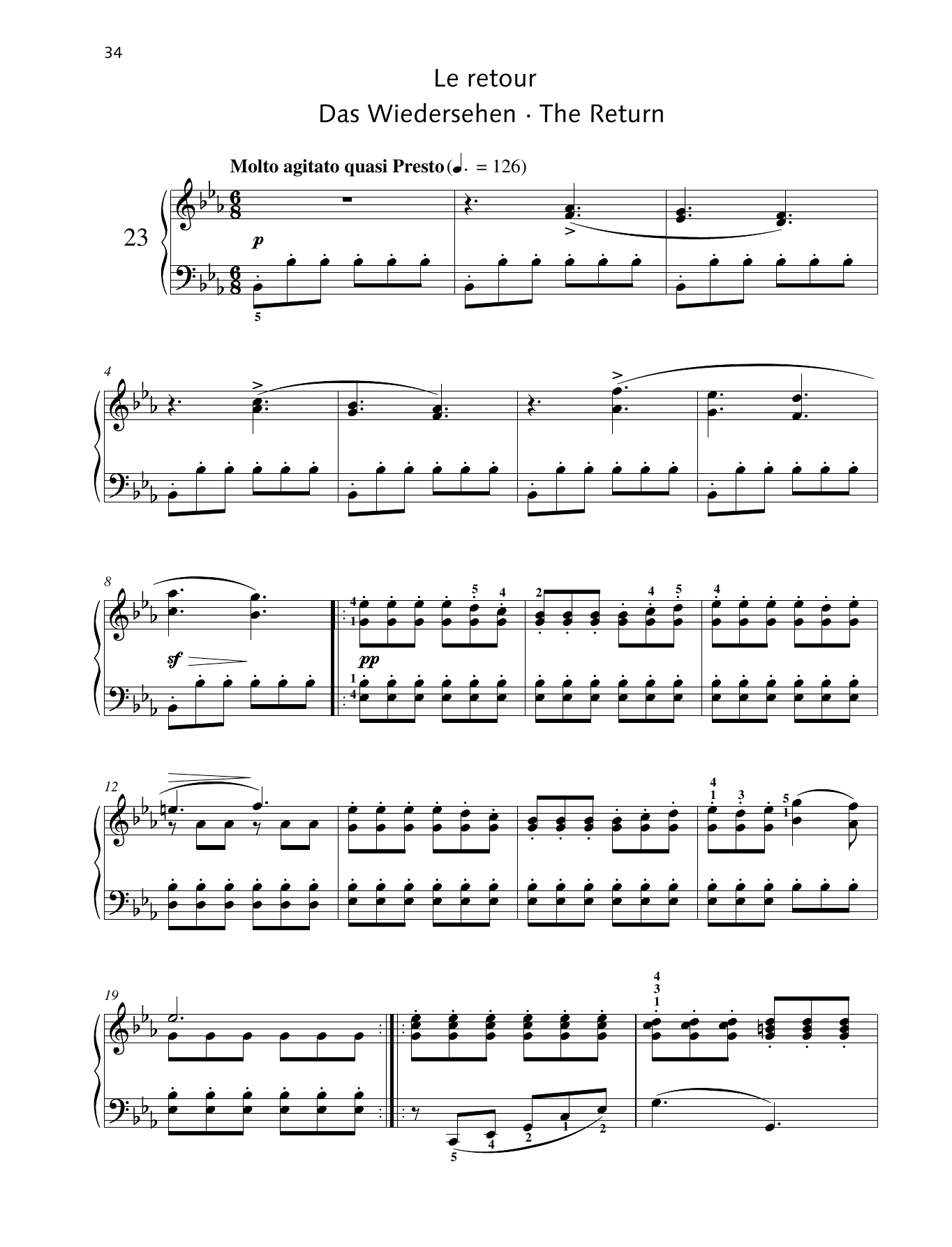 Learn to play Friedrich Burgmuller The Return sheet music for Piano Solo in minutes. Price: 6.9900$ Friedrich Burgmuller The Return sheet music notes and chords arranged for Piano Solo