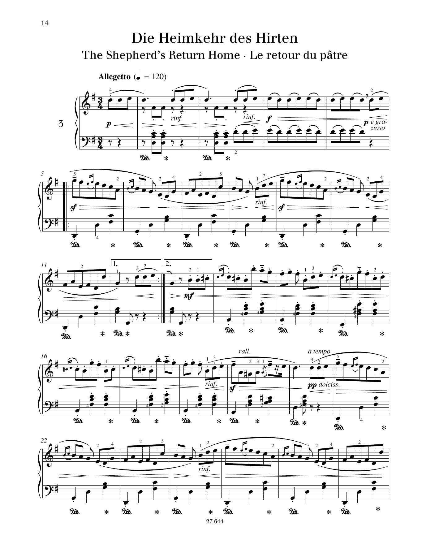 Learn to play Friedrich Burgmuller The Shepherd's Return Home sheet music for Piano Solo in minutes. Price: 6.9900$ Friedrich Burgmuller The Shepherd's Return Home sheet music notes and chords arranged for Piano Solo
