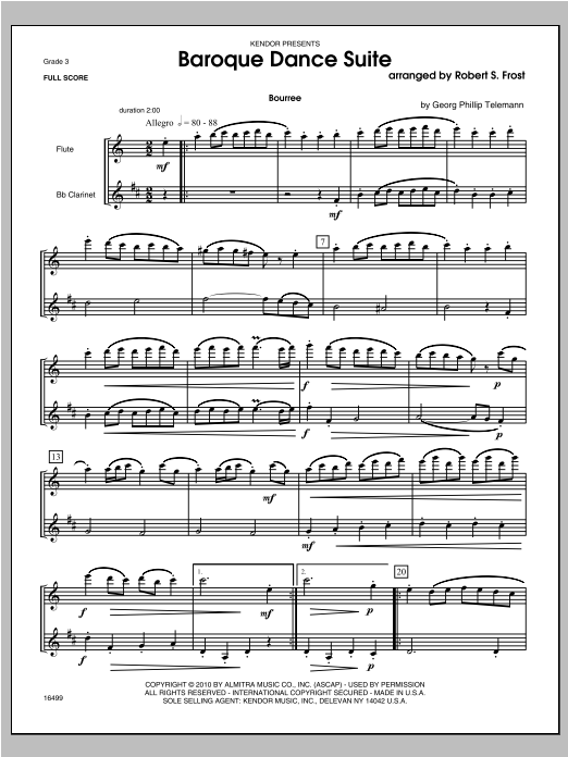 Frost Baroque Dance Suite sheet music notes and chords. Download Printable PDF.