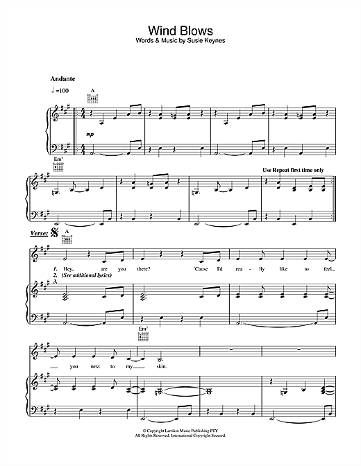 Fruit Wind Blows sheet music notes and chords. Download Printable PDF.