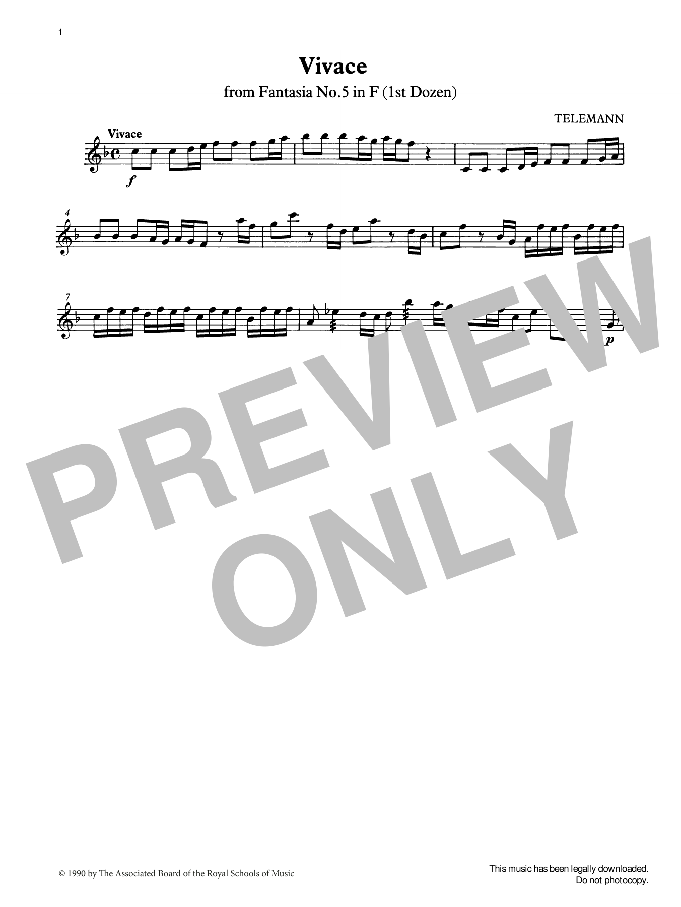 Learn to play G. P. Telemann Vivace from Graded Music for Tuned Percussion, Book III sheet music for Percussion Solo in minutes. Price: 4.4900$ G. P. Telemann Vivace from Graded Music for Tuned Percussion, Book III sheet music notes and chords arranged for Percussion Solo