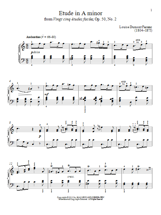 Learn to play Gail Smith Etude In A Minor sheet music for Piano Solo in minutes. Gail Smith Etude In A Minor sheet music notes and chords. Download Printable PDF.
