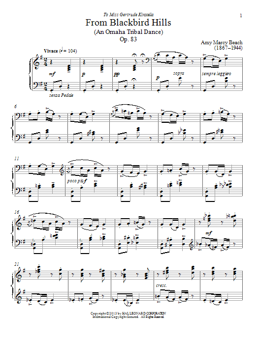Learn to play Gail Smith From Blackbird Hills, Op. 83 sheet music for Piano Solo in minutes. Gail Smith From Blackbird Hills, Op. 83 sheet music notes and chords