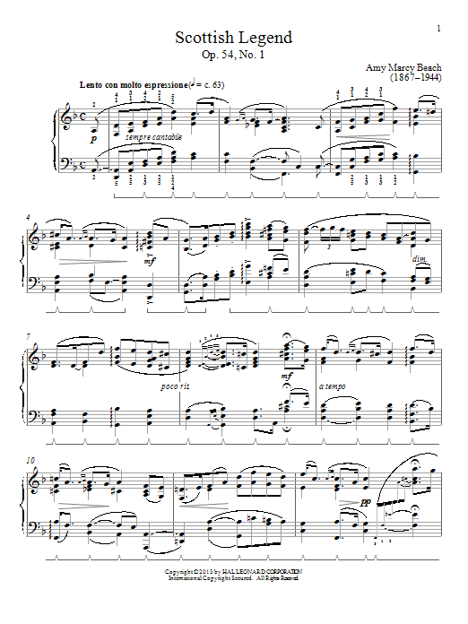 Learn to play Gail Smith Scottish Legend, Op. 54, No. 1 sheet music for Piano Solo in minutes. Gail Smith Scottish Legend, Op. 54, No. 1 sheet music notes and chords. Download Printable PDF.