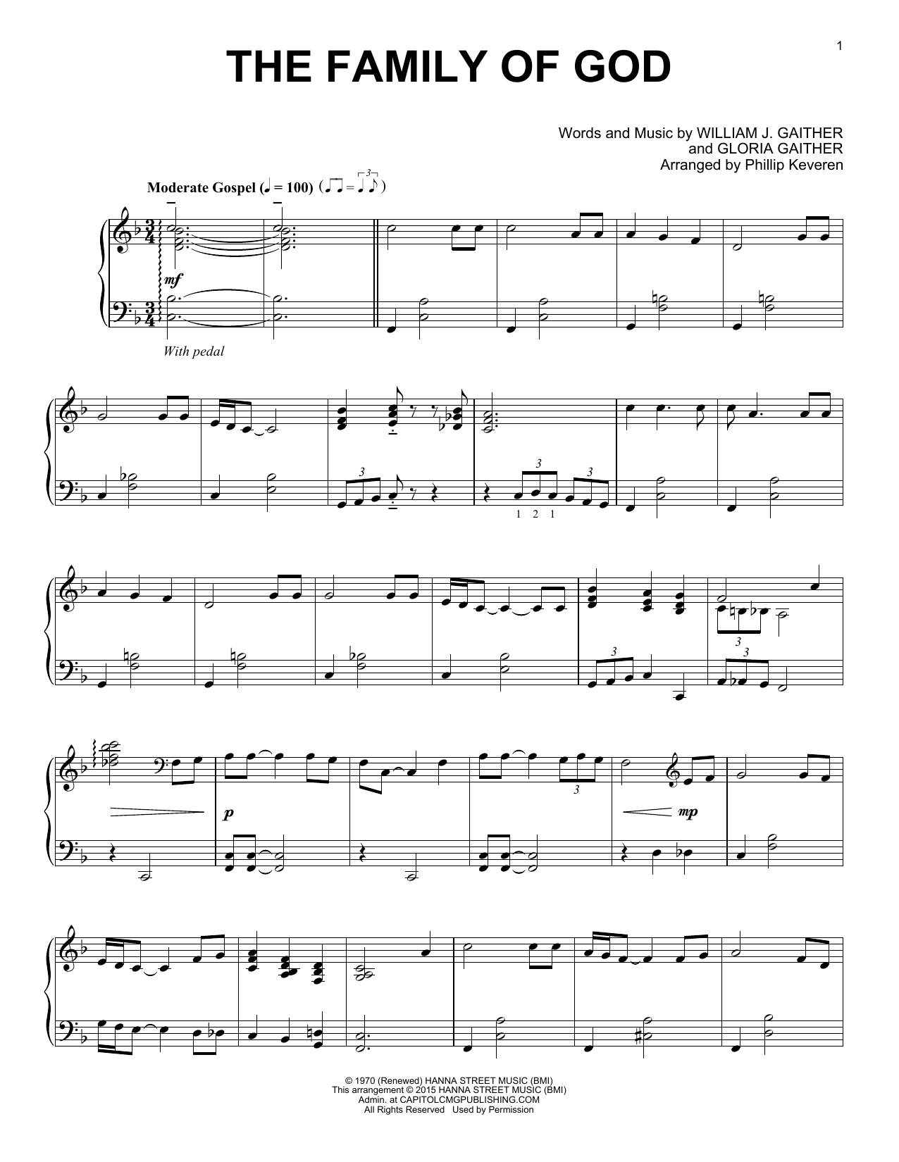 Learn to play Gaither Vocal Band The Family Of God sheet music for Piano Solo in minutes. Gaither Vocal Band The Family Of God sheet music notes and chords