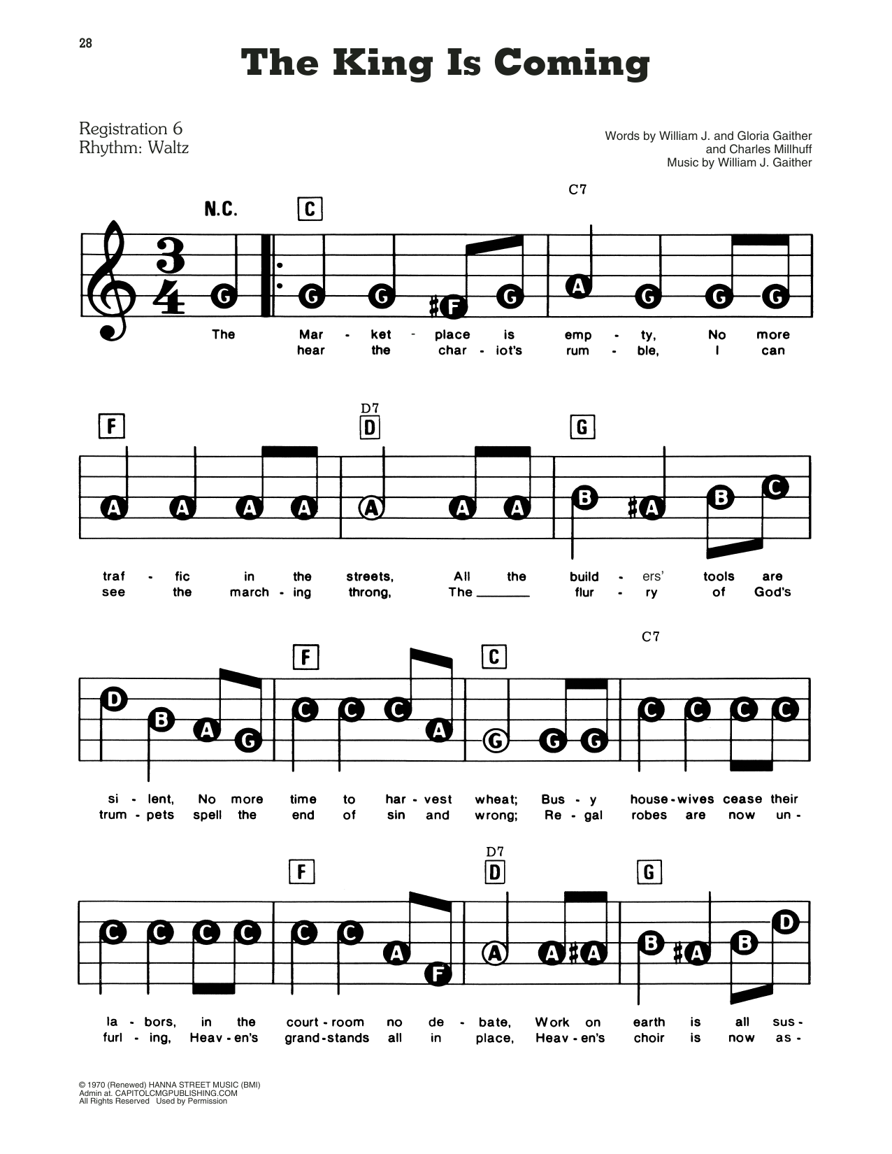 Gaither Vocal Band "The King Is Coming" Sheet Music PDF