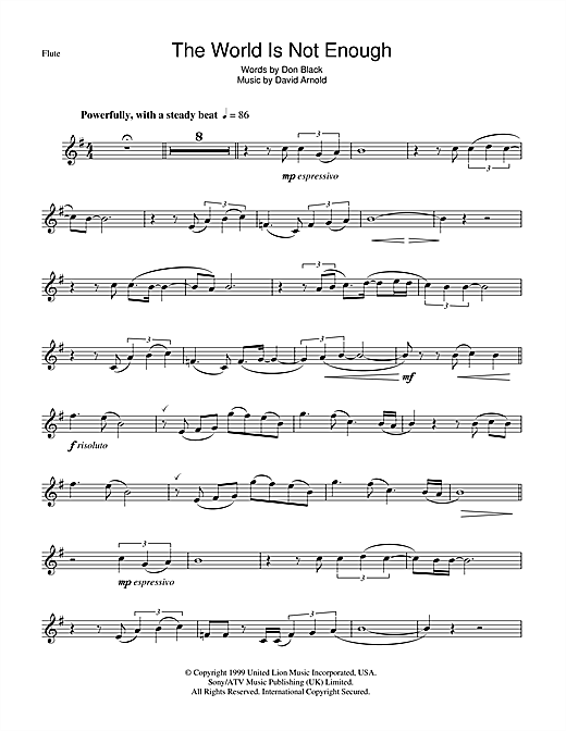 Garbage The World Is Not Enough (theme from the James Bond film) sheet music notes and chords. Download Printable PDF.