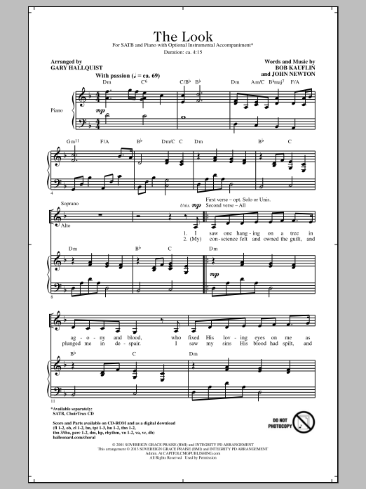 Gary Hallquist The Look sheet music notes and chords. Download Printable PDF.