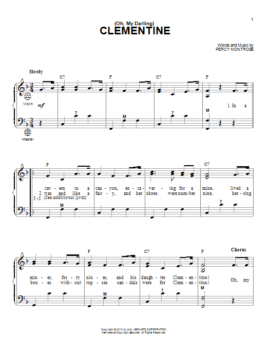 Gary Meisner Oh My Darling Clementine Sheet Music Pdf Notes Chords American Score Accordion Download Printable Sku 928