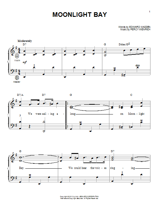 Gary Meisner Moonlight Bay sheet music notes and chords. Download Printable PDF.
