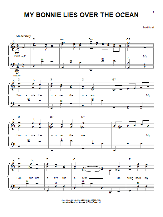 Learn to play Gary Meisner My Bonnie Lies Over The Ocean sheet music for Accordion in minutes. Price: 7.8900$ Gary Meisner My Bonnie Lies Over The Ocean sheet music notes and chords arranged for Accordion