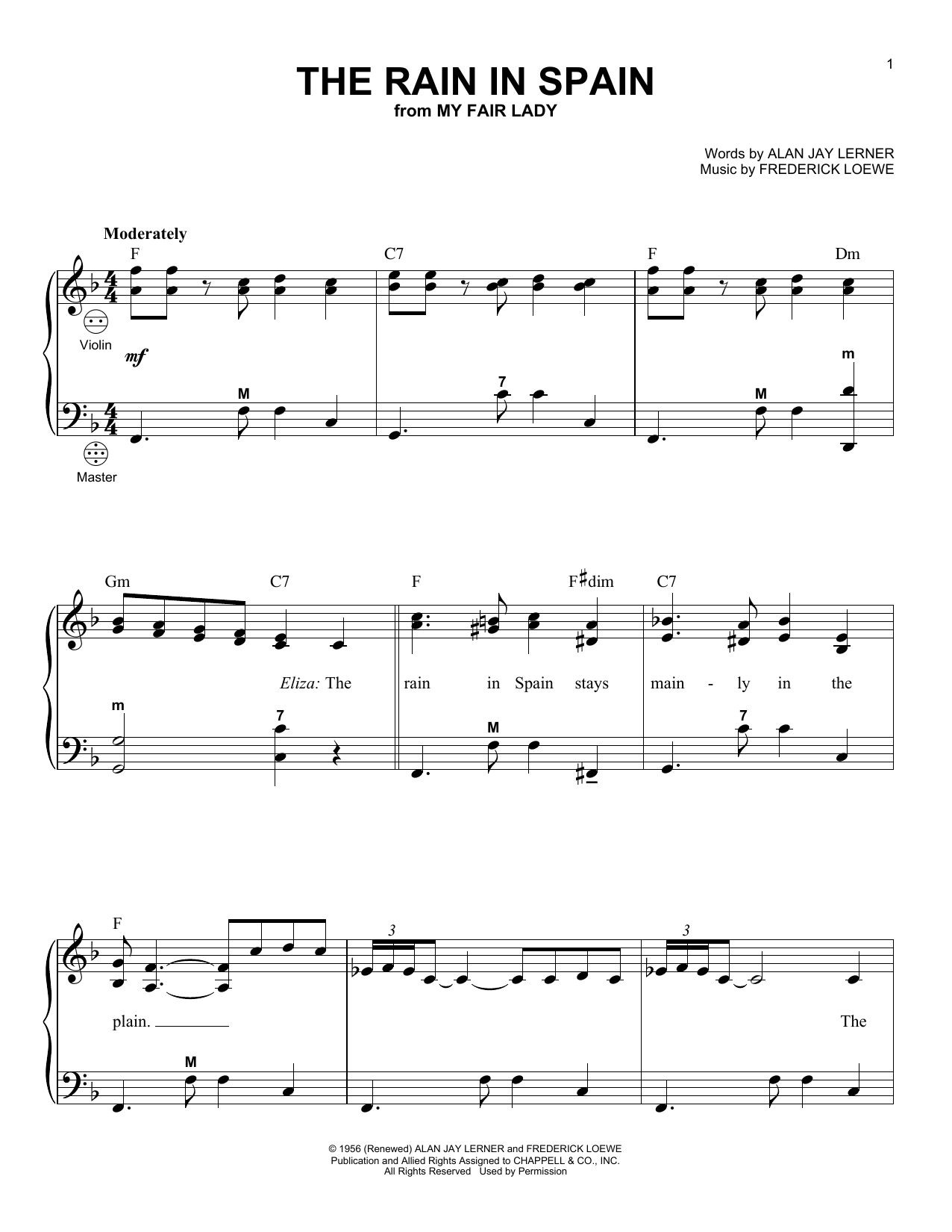 Learn to play Gary Meisner The Rain In Spain sheet music for Accordion in minutes. Price: 7.8900$ Gary Meisner The Rain In Spain sheet music notes and chords arranged for Accordion