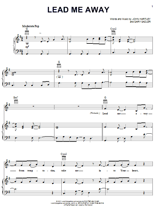 Learn to play Gary Sadler Lead Me Away sheet music for Piano, Vocal & Guitar (Right-Hand Melody) in minutes. Gary Sadler Lead Me Away sheet music notes and chords