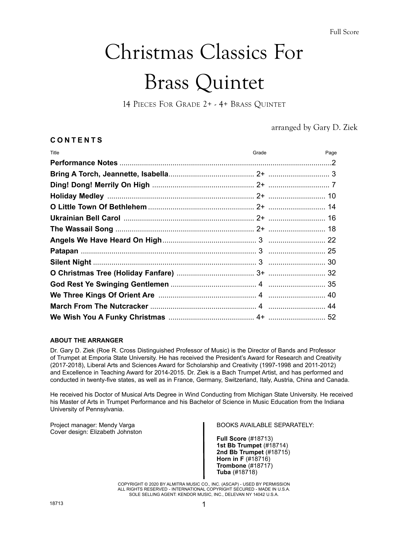 Learn to play Gary Ziek Christmas Classics For Brass Quintet - Full Score sheet music for Brass Ensemble in minutes. Gary Ziek Christmas Classics For Brass Quintet - Full Score sheet music notes and chords. Download Printable PDF.