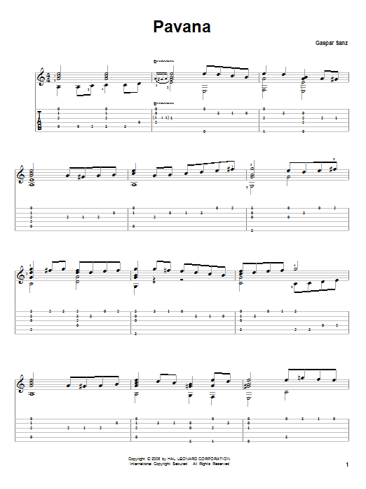 Learn to play Gaspar Sanz Pavana sheet music for Guitar Tab in minutes. Gaspar Sanz Pavana sheet music notes and chords. Download Printable PDF.