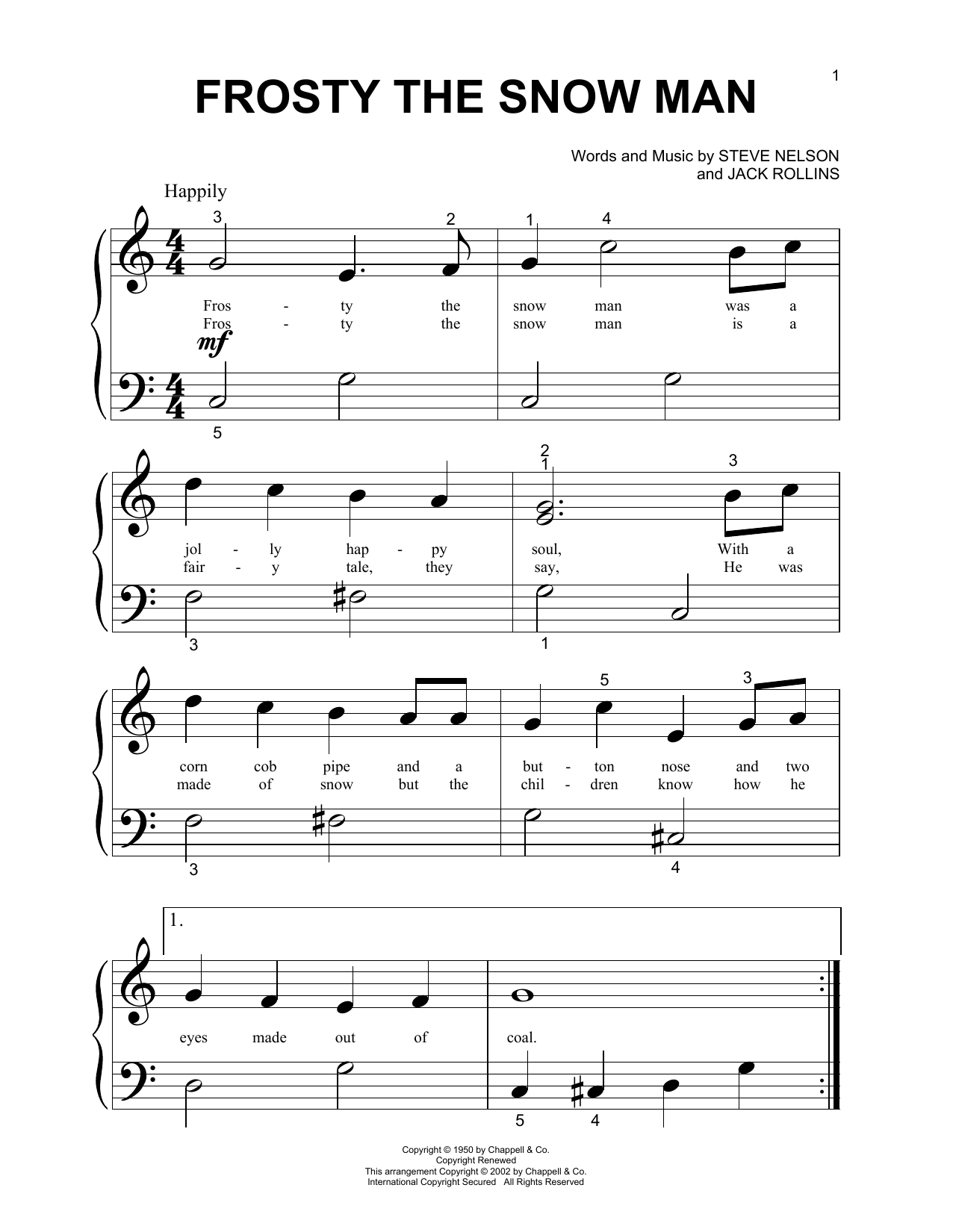 The Ronettes Frosty The Snowman sheet music notes and chords - Download Printable PDF and start playing in minutes.
