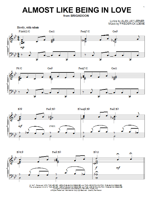 Learn to play Gene Kelly Almost Like Being In Love sheet music for Piano Solo in minutes. Gene Kelly Almost Like Being In Love sheet music notes and chords