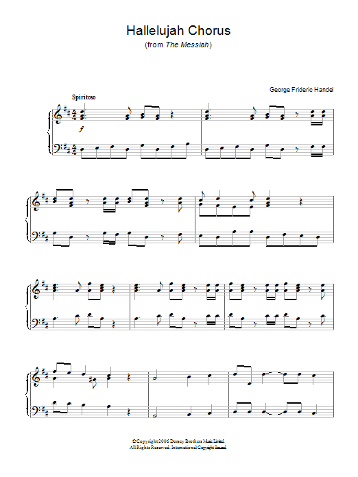 George Frideric Handel Hallelujah Chorus (from The Messiah) sheet music notes and chords. Download Printable PDF.