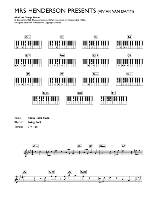 Learn to play George Fenton Vivian Van Damm sheet music for Keyboard (Abridged) in minutes. George Fenton Vivian Van Damm sheet music notes and chords. Download Printable PDF.
