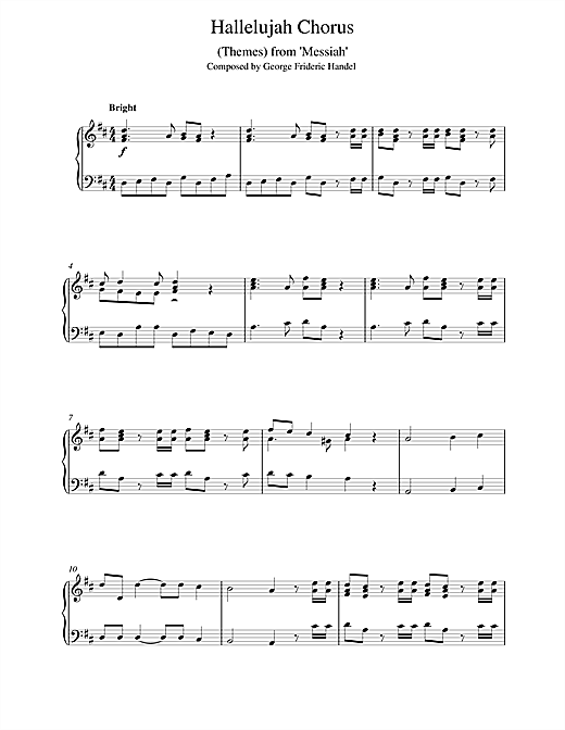 George Frideric Handel (Themes) from Messiah sheet music notes and chords. Download Printable PDF.
