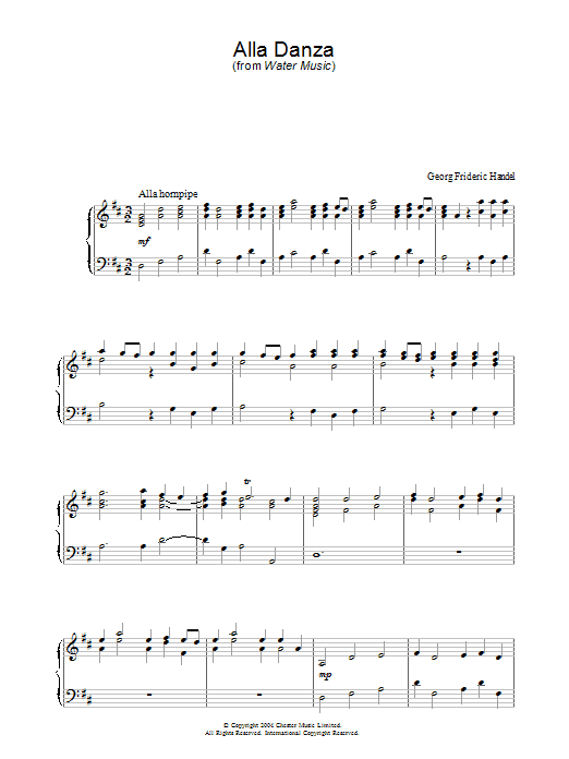 Learn to play George Frideric Handel Alla Danza sheet music for Piano Solo in minutes. George Frideric Handel Alla Danza sheet music notes and chords. Download Printable PDF.