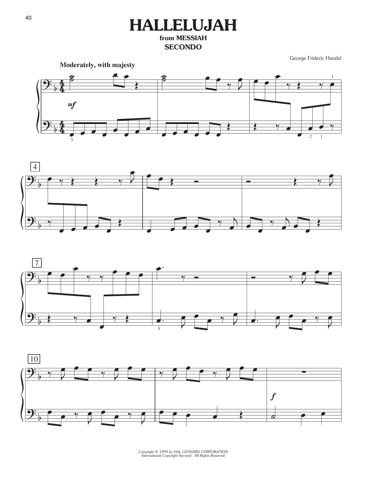 George Frideric Handel Hallelujah Chorus Sheet Music Download Printable Pdf Score Sku 533770 4916