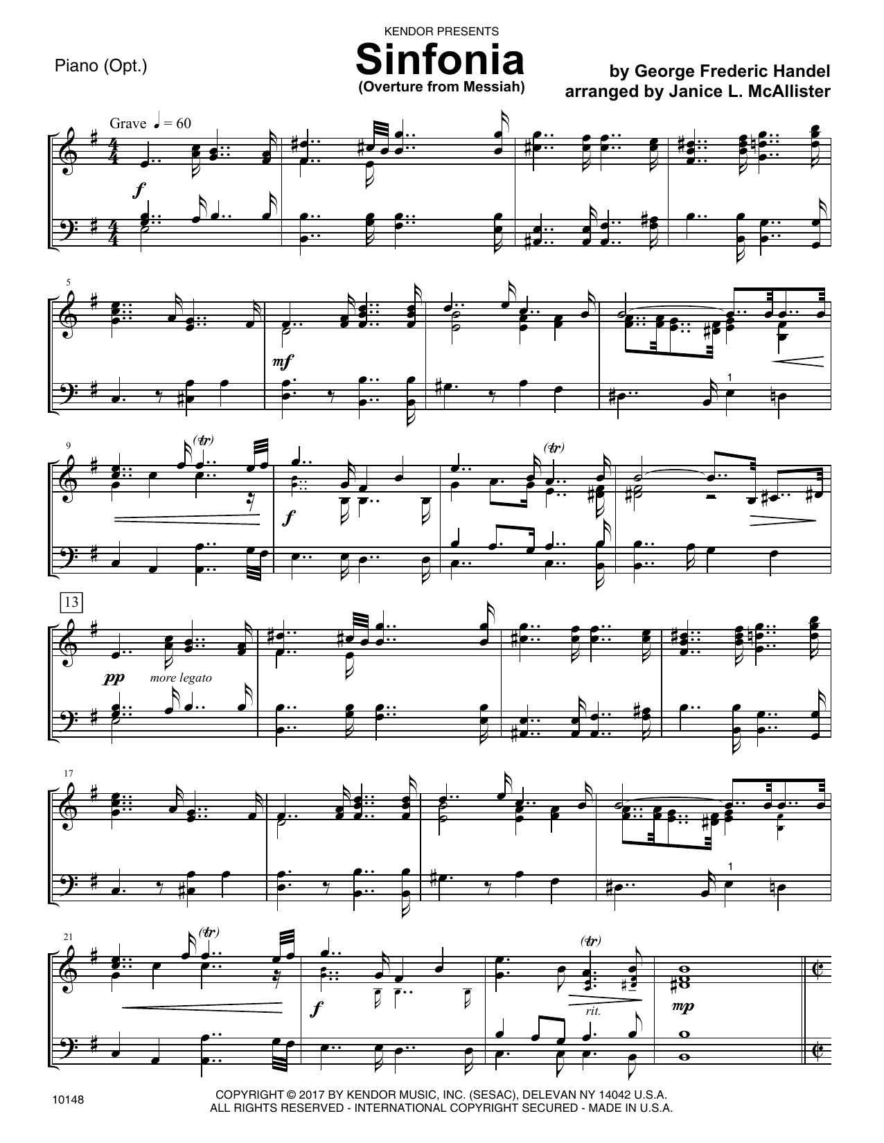 Learn to play George Frideric Handel Sinfonia (Overture from Messiah) - Piano Accompaniment sheet music for Orchestra in minutes. George Frideric Handel Sinfonia (Overture from Messiah) - Piano Accompaniment sheet music notes and chords. Download Printable PDF.