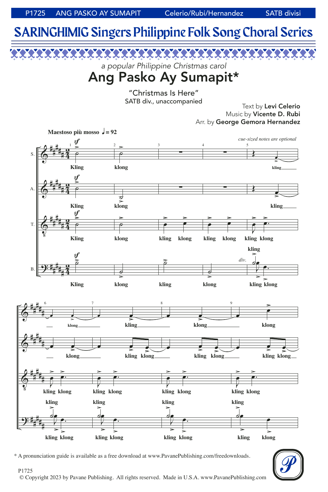 Learn to play George Gemora Hernandez Ang Pasko Ay Sumapit (Christmas Is Here) sheet music for SATB Choir in minutes. Price: 3.9900$ George Gemora Hernandez Ang Pasko Ay Sumapit (Christmas Is Here) sheet music notes and chords arranged for SATB Choir