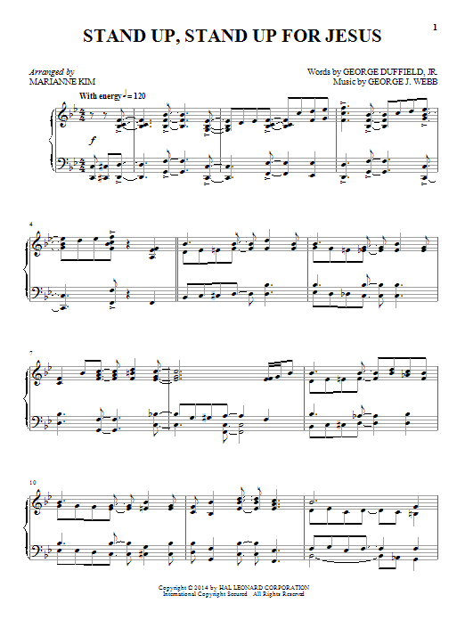 George J Webb Stand Up Stand Up For Jesus Sheet Music Pdf Notes Chords Sacred Score Piano Solo Download Printable Sku 153037
