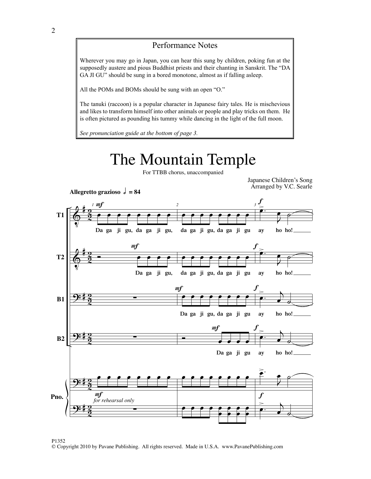 Learn to play George Searle The Mountain Temple sheet music for TTBB Choir in minutes. Price: 3.9900$ George Searle The Mountain Temple sheet music notes and chords arranged for TTBB Choir