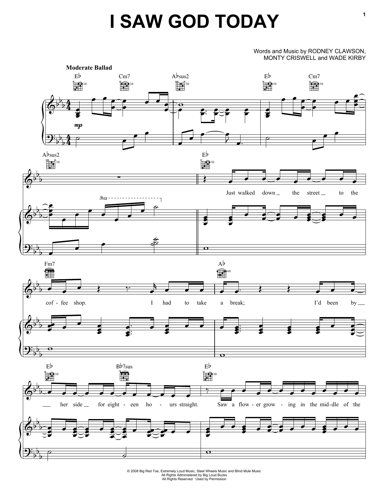 Download george strait i saw god today sheet music pdf chords