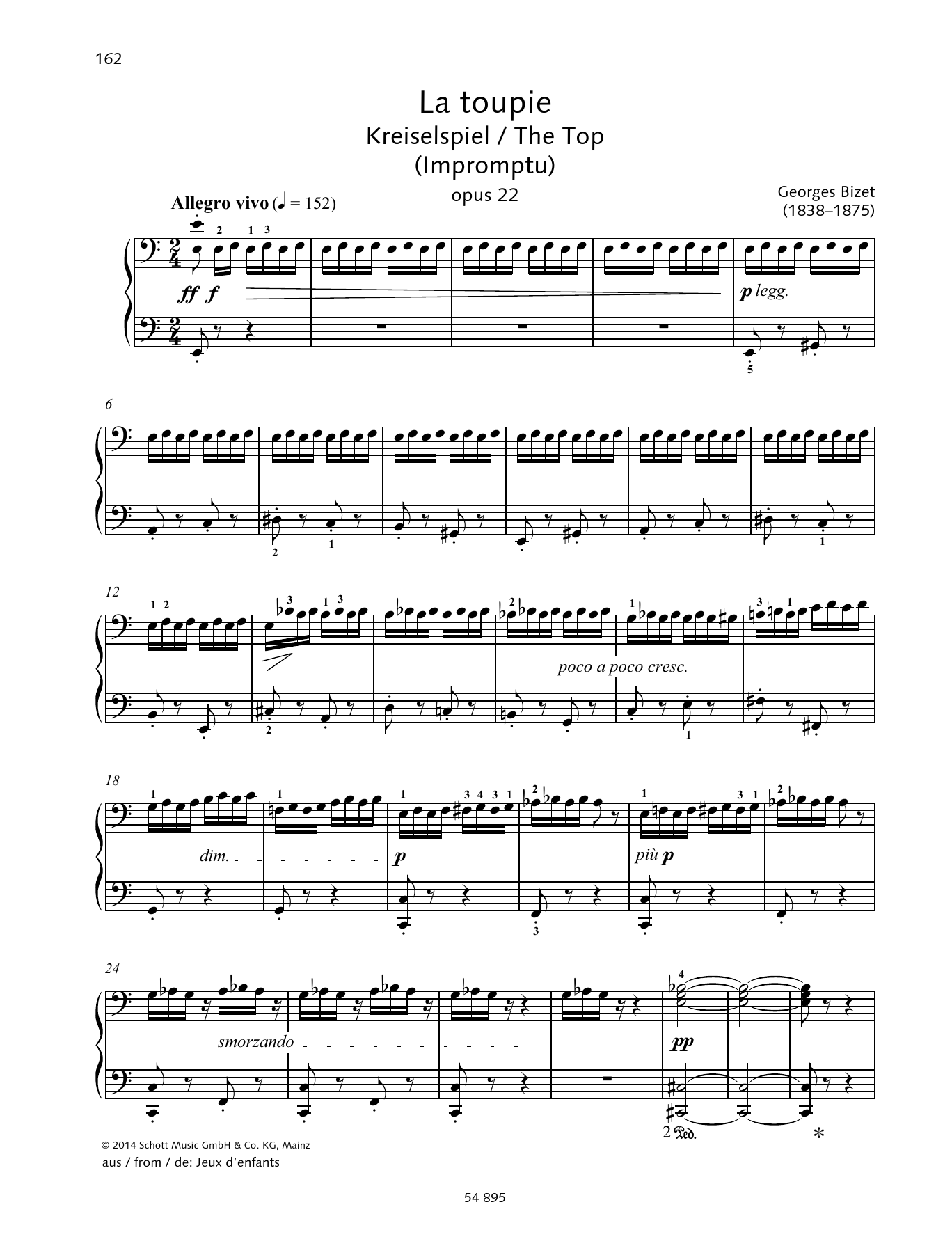 Georges Bizet The Top sheet music notes and chords. Download Printable PDF.