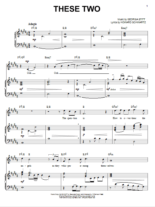 Georgia Stitt These Two sheet music notes and chords. Download Printable PDF.