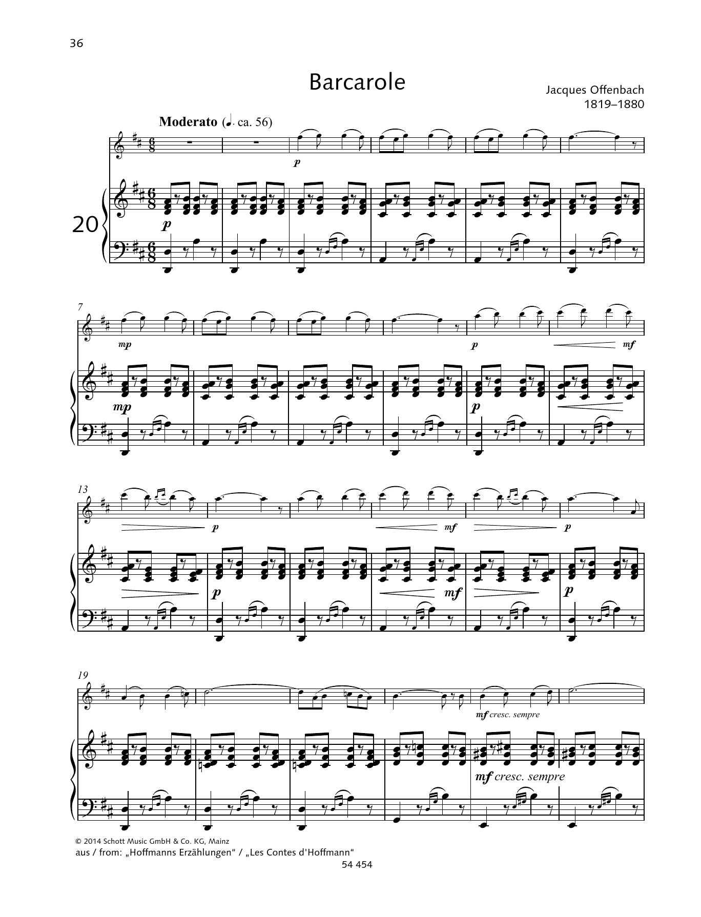 Gerda Koppelkamm-Martini Barcarole sheet music notes and chords. Download Printable PDF.