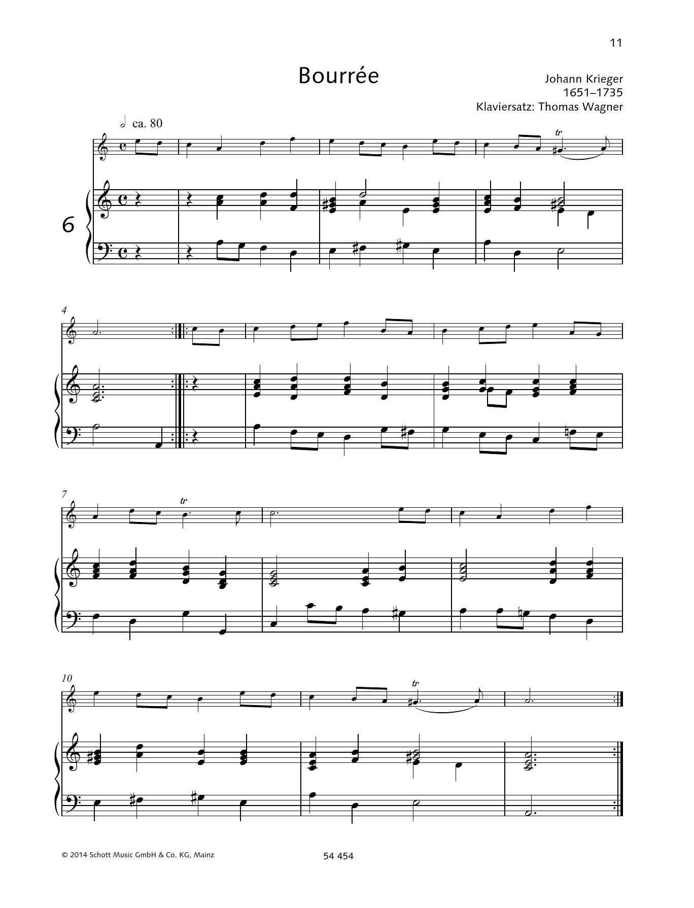 Gerda Koppelkamm-Martini Bourree sheet music notes and chords. Download Printable PDF.