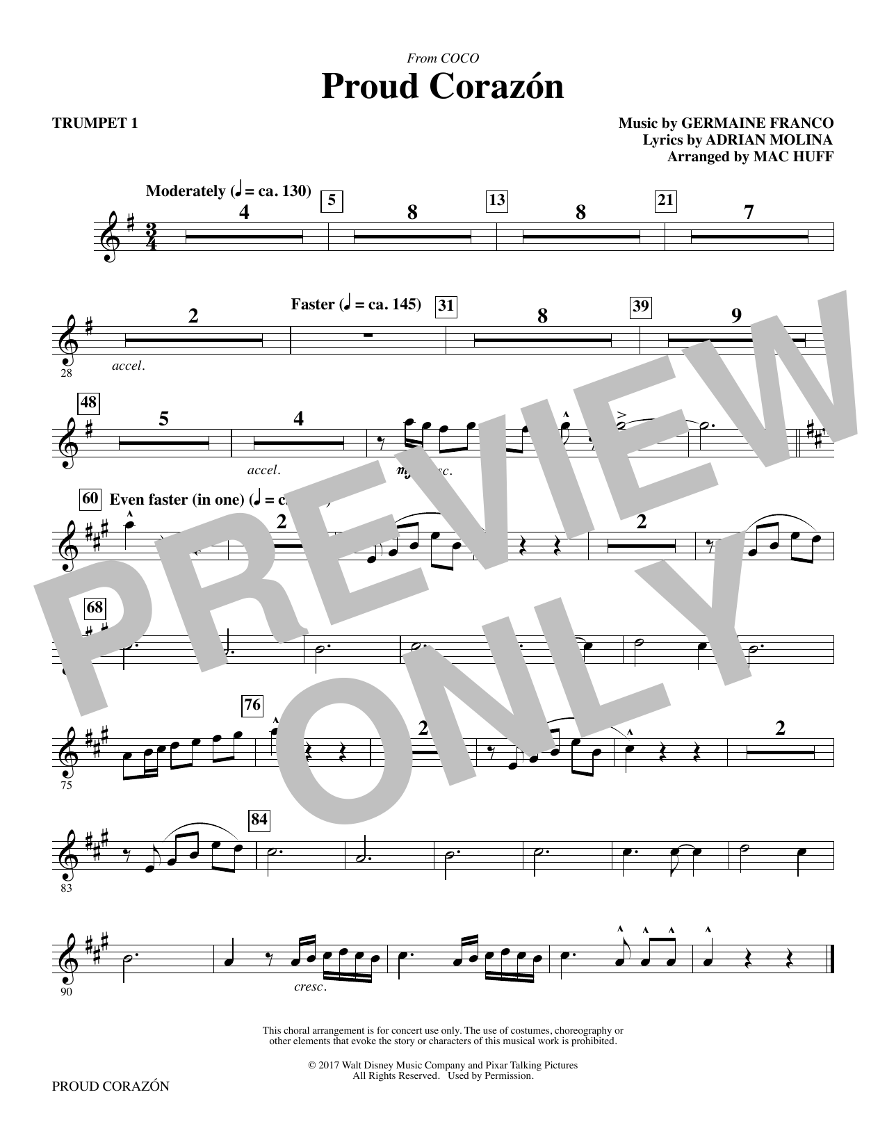 Germaine Franco Adrian Molina Proud Corazon From Coco Arr Mac Huff Trumpet 1 Sheet Music Pdf Notes Chords Children Score Choir Instrumental Pak Download Printable Sku Germaine Franco Adrian Molina Proud Corazon From Coco Arr Mac Huff Trumpet 1 Sheet Music Pdf Notes Chords Children Score Choir Instrumental Pak Download Printable Sku